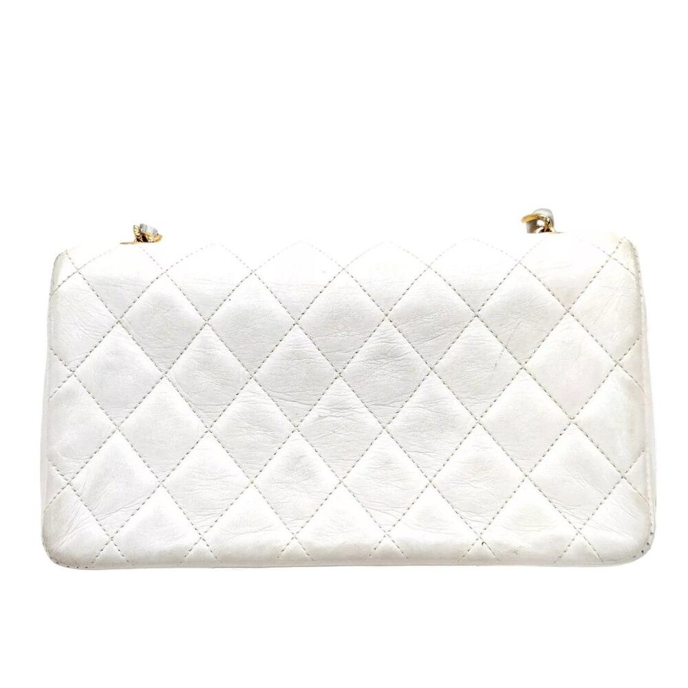 9191605AK (S6) Chanel Crossbody Bag Matelasse White Lambskin - Picture 2 of 12